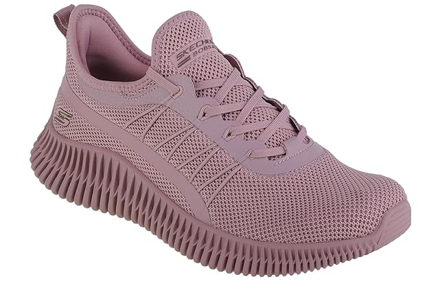 Skechers Women Bobs Geo New Aesthetics Lace Up Shoe (Rose)