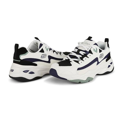 Skechers Men D'Lites 4.0 Energy Code Lace Up Shoe (White)
