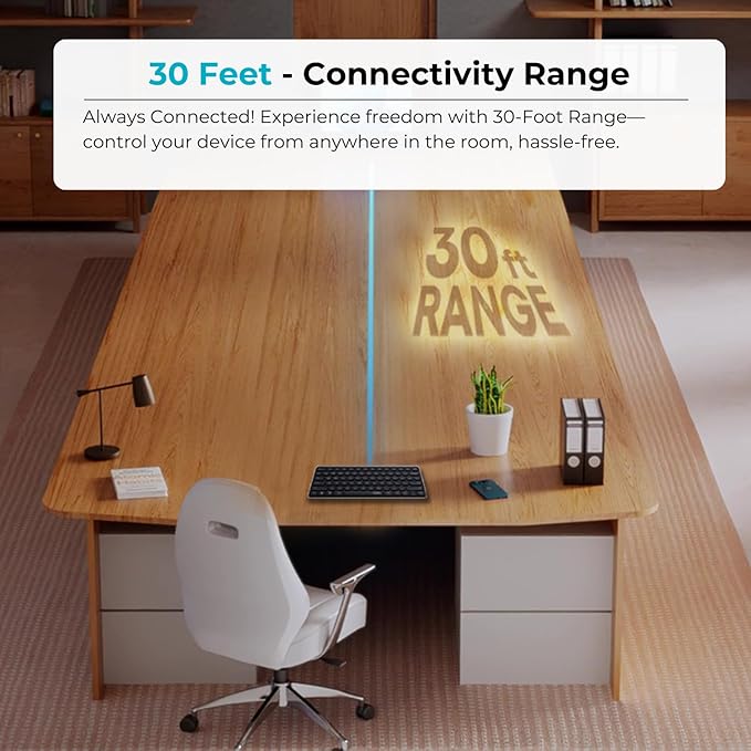 Rapoo E9050L Bluetooth Wireless Multi-Device Keyboard(4 Devices), Rechargeable, Led Indicators, Ultra-Thin, Ergonomic, Compatible with Windows, iOS, Android, Tab, Smartphones -White