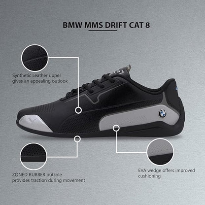 Puma Mens Scuderia Ferrari Drift Cat 8 Shoes Sneaker (Black - Silver)