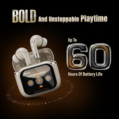 ACwO DwOTS Bold Earbuds | India’s 1st Smart 1.83” True HD Touch Display | ANC (32dB) | 60Hrs Playtime (3 Color options)