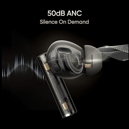 realme in Ear Buds Air 6 Pro with Dual Drivers (11Mm+6Mmtweeter), 40 Hours Play Time, 50 Db ANC (3 Color options)