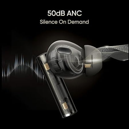 realme in Ear Buds Air 6 Pro with Dual Drivers (11Mm+6Mmtweeter), 40 Hours Play Time, 50 Db ANC (3 Color options)