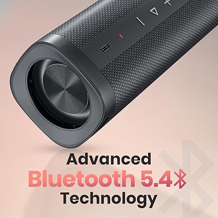Portronics Fynix 30W HD Sound Portable Bluetooth Speaker with Dual Passive Radiator, 360° Surround Sound, Upto 6 Hours (Black)