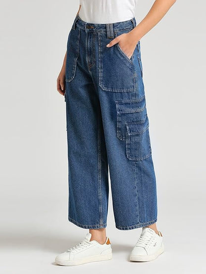 Pepe Jeans Women's Mid Rise Straight Jeans