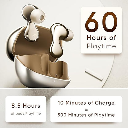 Mivi SuperPods Immersio [Flagship Launch] in Ear Ear Buds Wireless, Dolby Audio, 3D Soundstage, 60H Playtime, AI ENC, Bluetooth TWS, BT v5.4 Earbuds (3 Color options)