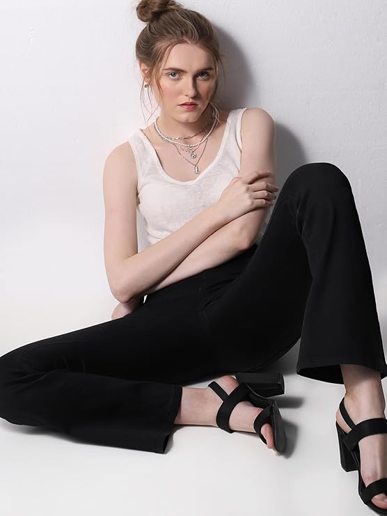 VERO MODA Women Mid Rise Bootcut Stretchable Jeans