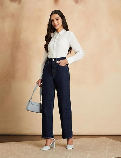 Symbol Premium Women's Straight fit Jeans (High Rise | Full Length)