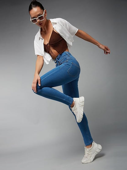 Dolce Crudo Women's Skinny High Rise Stretchable Jeans