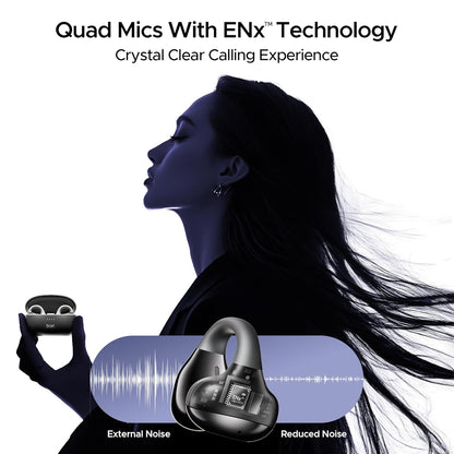 boAt Airdopes Loop OWS Earbuds w/Clip-On Fit, Air Conduction Tech, 50HRS Battery, 4Mics ENx (3 Color options)