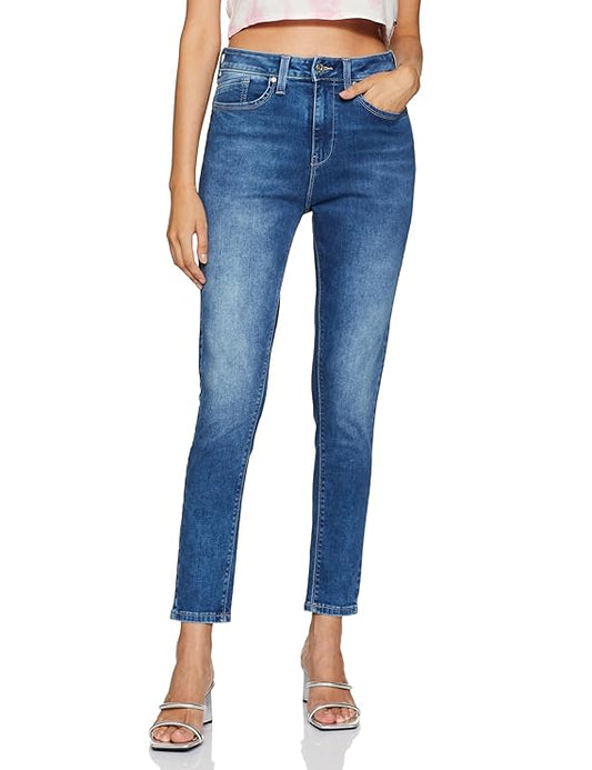 Pepe Jeans Women High Rise Regular Fit Jeans