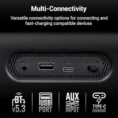 ZEBRONICS VITA BAR 201, Wireless Bluetooth Soundbar, 30 Watts, Upto 8 Hours Playback, BTv5.3 | USB | AUX (Black)