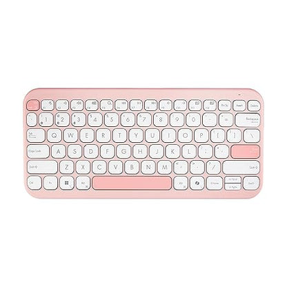 ASUS Marshmallow KW100 Wireless Keyboard – Rose Clay | Silent Scissor Keys, Compact Design, 2-Year Battery Life, Compatible with Windows/Mac/Chrome/iOS/with Dedicated Copilot Key
