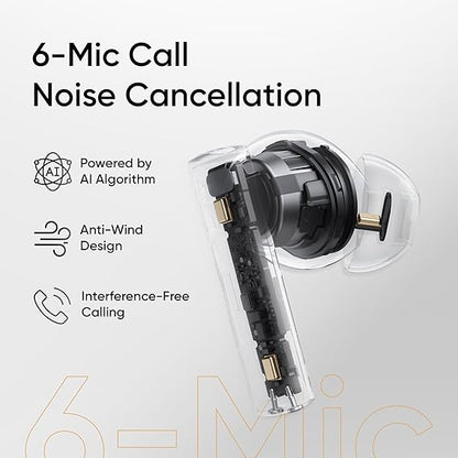 realme Buds Air 6 TWS in Ear Earbuds with 12.4 Mm Deep Bass Driver, 40 Hours Play Time, Fast Charge,50 Db ANC (2 color options)