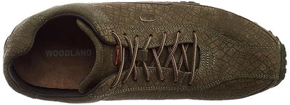 Woodland Men's Lace Up Sneaker Shoes (OLIVE GREEN)