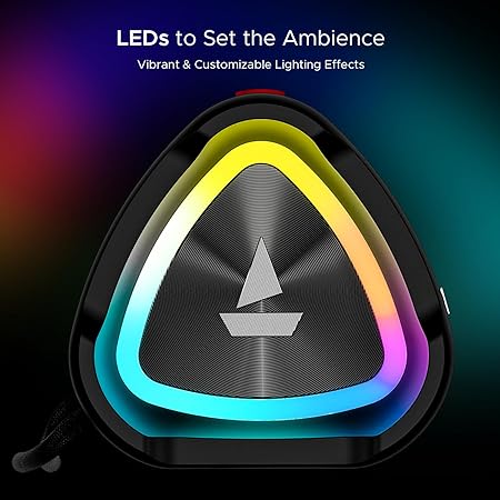 boAt Stone 750 Bluetooth Speaker with 12W Signature Sound, RGB LEDs, Up to 12 hrs Playback, TWS Mode, Bluetooth v5.3 (3 color options)