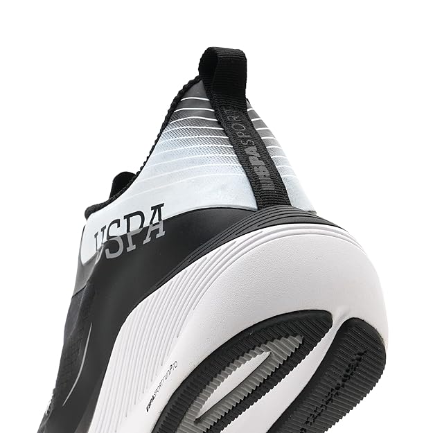 U.S. POLO ASSN. Men Lace Up Running Shoes (BLACK)