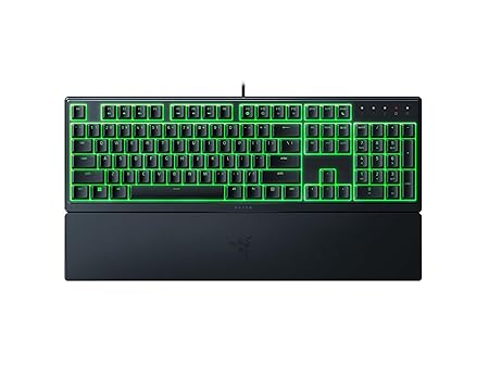 Razer Ornata V3 X Gaming Keyboard: Low-Profile Keys - Silent Membrane Switches - UV-Coated Keycaps - Spill Resistant - Chroma RGB Lighting - Ergonomic Wrist Rest - Classic Black