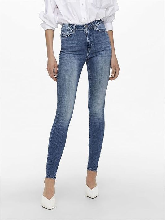 ONLY Women's Mid Rise Skinny Jeans
