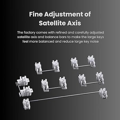 AULA F87 Wireless Mechanical Keyboard | 75% TKL Gasket Custom Hot Swappable, 2.4Ghz/Type-C/Bluetooth Gaming Keyboard | Pre-lubed Switch RGB Backlit Keyboard (Blue+Black+Cyan,Gray Wood V4 Switch)