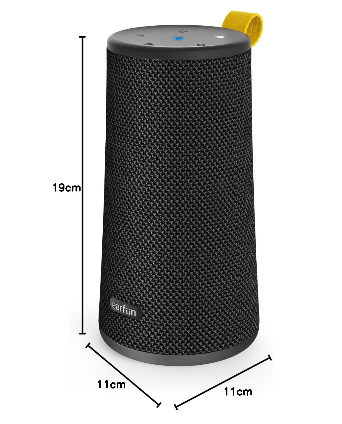 EarFun UBOOM Bluetooth Speaker, [24W Stereo Sound] Boom Bass, 360° Surround Sound, 24Hrs, Portable Wireless Speaker (Black)