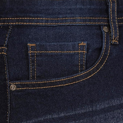 Womens Plus Size Straight Fit Mid Blue Jeans