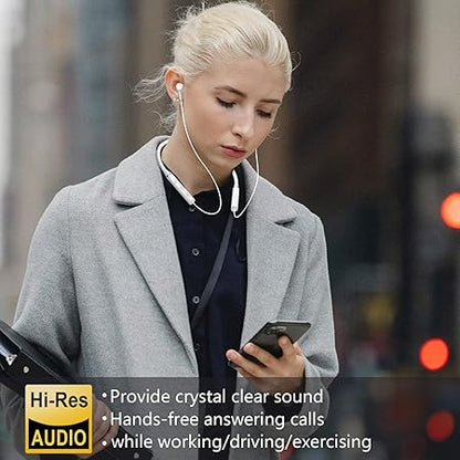 Bluetooth Neckband Headphones for Samsung S24 S23 FE in-Ear Magnetic Earbuds Noise Canceling Bass (2 color options)