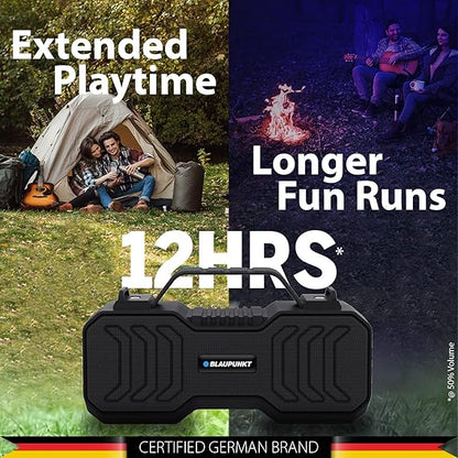 Blaupunkt Atomik BB20 Wireless Bluetooth Party Speaker 20W with Dual Passive Radiator I 1500mAh Battery I Karaoke with Mic (2 color options)