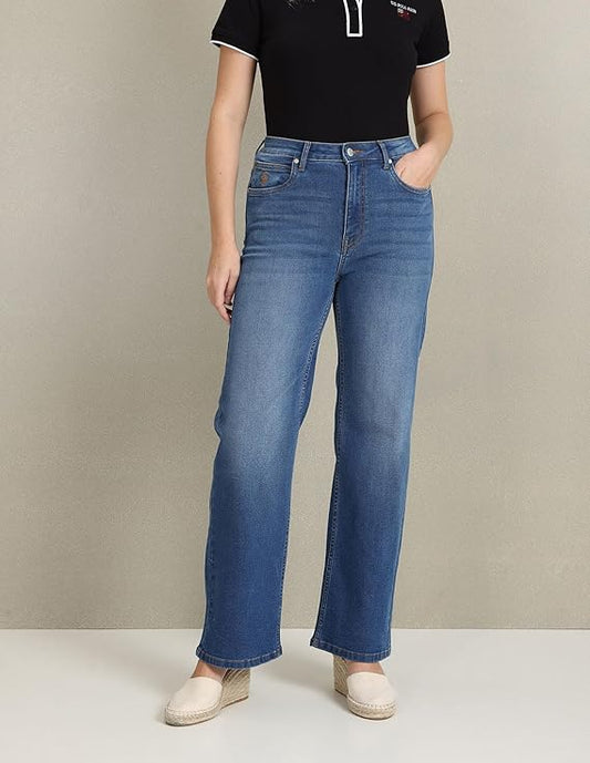 U.S. POLO ASSN. Women's Regular Fit High Rise Jeans