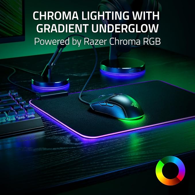 Razer Cobra Wired Gaming Mouse: 58g Lightweight Design - Gen-3 Optical Switches - Chroma RGB Lighting with Underglow - Precise 8500 DPI Optical Sensor - 1 - Speedflex Cable - Black