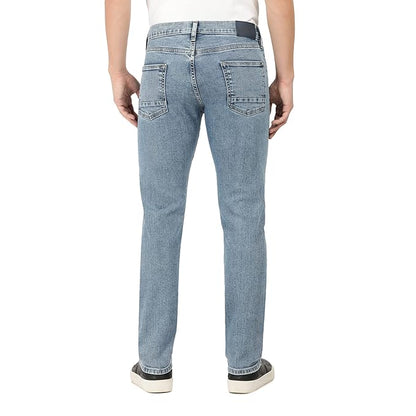 Everblue Men Solid Stretchable Blue Regular Fit Midrise Jeans