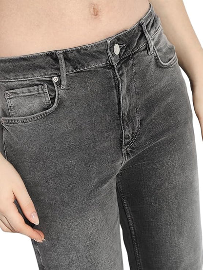 ONLY Women's Mid Rise Straight Fit Jeans | Everyday Casual Jeans for Women