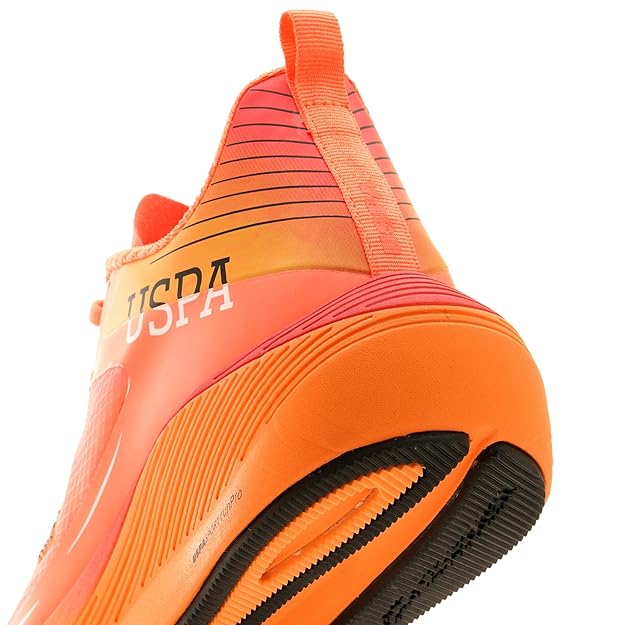 U.S. POLO ASSN. Men Lace Up Running Shoes (Orange)