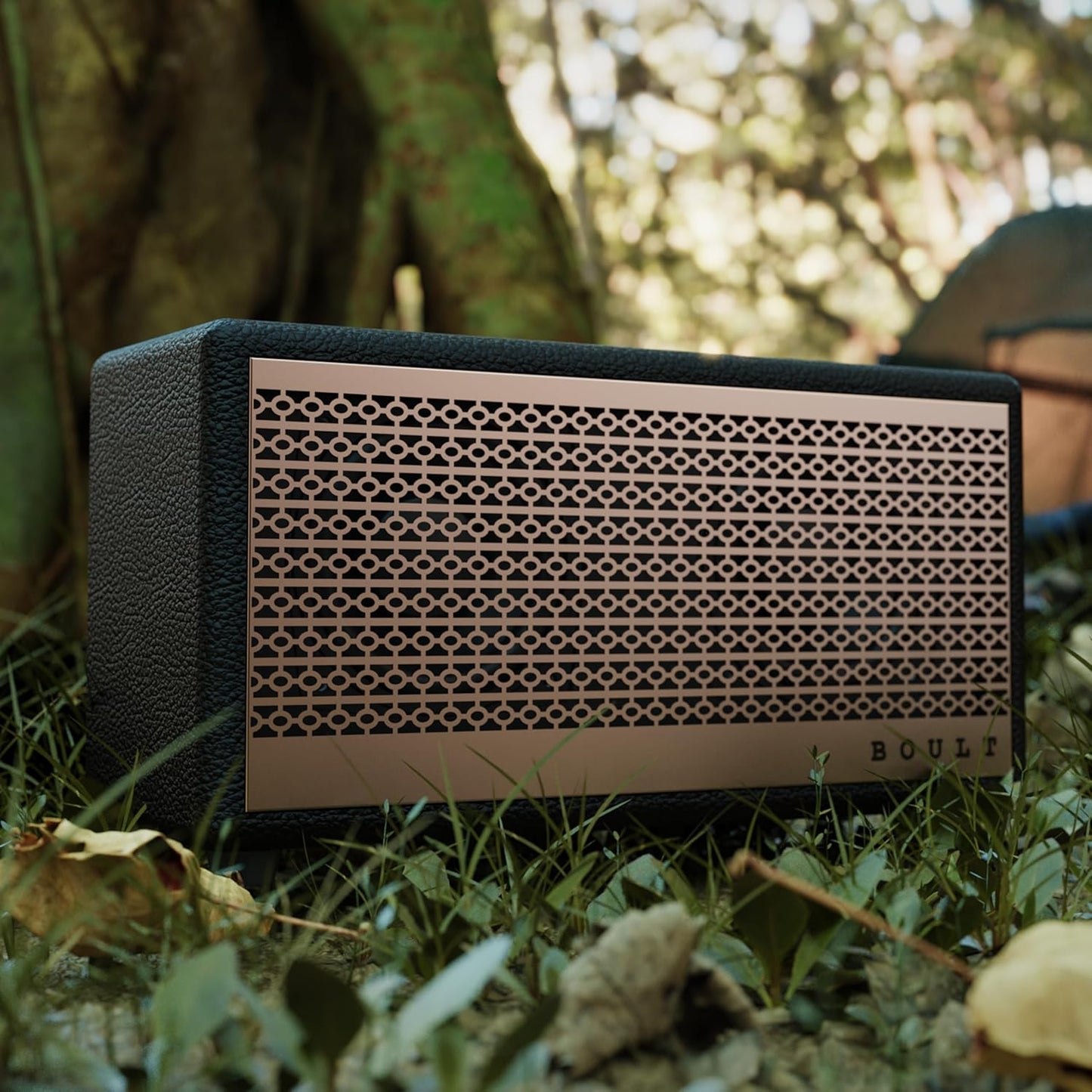 Boult Newly Launched Retroamp Z30 with 30W Bluetooth Speaker with Dual Dynamic Drivers, 10Hrs Playtime (Vintage Gold)