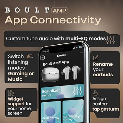 Boult Klarity 3 6-Mic Hybrid ANC (Upto 50dB) in Ear Earbuds, 50H Playtime (2 Color options)