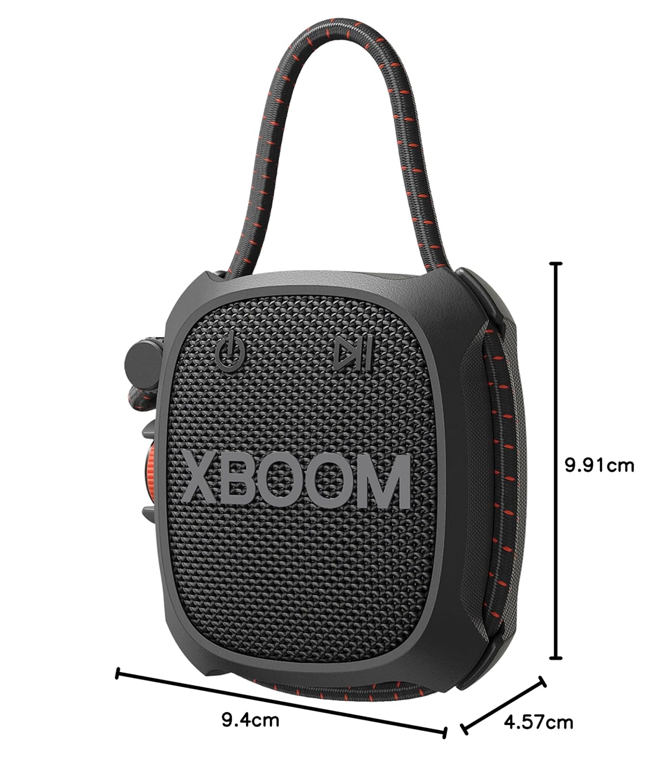 LG XG2T XBOOM Go Wireless Speaker with Powerful Sound and up to 10 HRS of Battery, Adjustable String, IP67 with Miltary Standard Durable (Black)