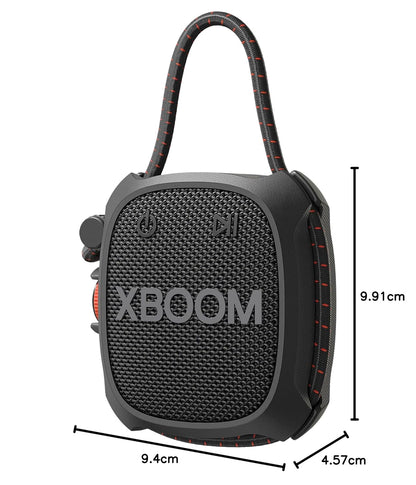 LG XG2T XBOOM Go Wireless Speaker with Powerful Sound and up to 10 HRS of Battery, Adjustable String, IP67 with Miltary Standard Durable (Black)