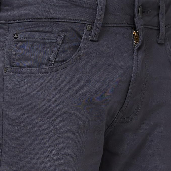 Spykar Mid Rise Regular Fit Narrow Length Blue Jeans for Men