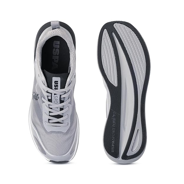 U.S. POLO ASSN. Men Lace Up Running Shoes (GREY)