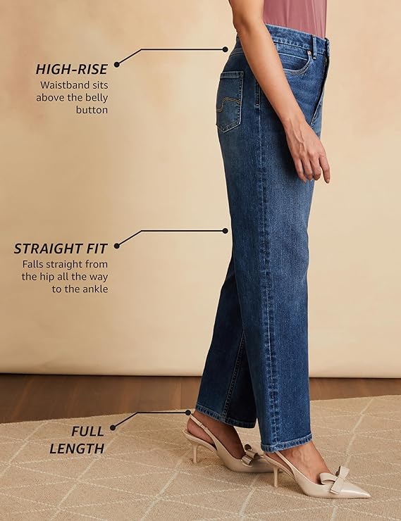 Symbol Premium Women's Straight fit Jeans (High Rise | Full Length)