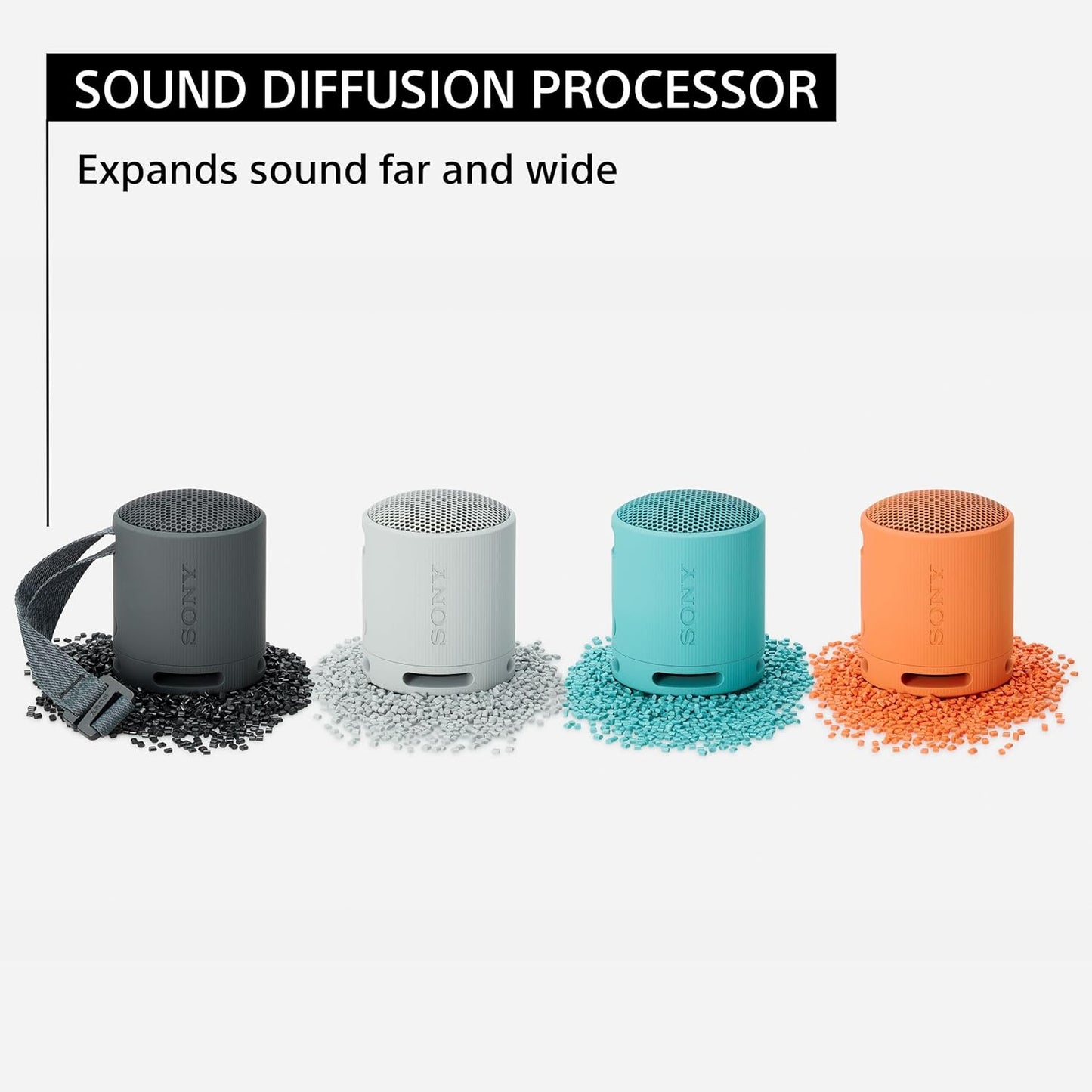 Sony SRS-XB100 Wireless Bluetooth Portable Lightweight Super-Compact Travel Speaker, Extra-Durable IP67 Waterproof (4 color options)