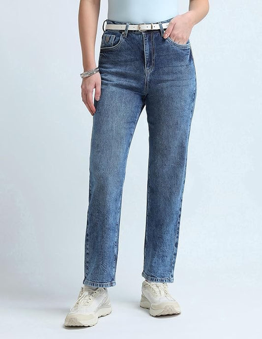 U.S. POLO ASSN. Women's Straight Fit High Rise Jeans
