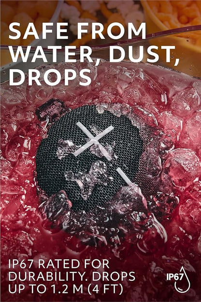 Ultimate Ears MINIROLL Ultra-Portable Waterproof Bluetooth Speaker, Big Bass, IP67 Dustproof, 40 m (131 ft) - (4 color options)