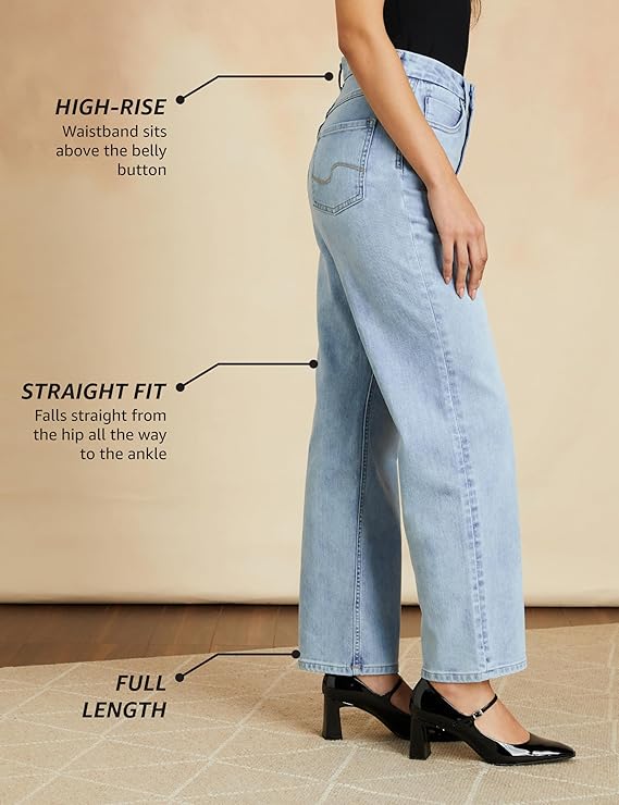 Symbol Premium Women's Straight fit Jeans (High Rise | Full Length)