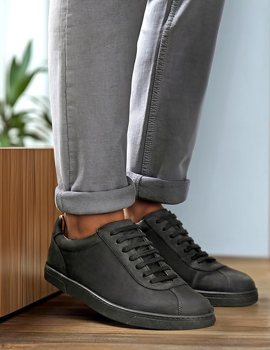 Symbol Premium Mens Smart Casual Nubuck Leather Sneakers