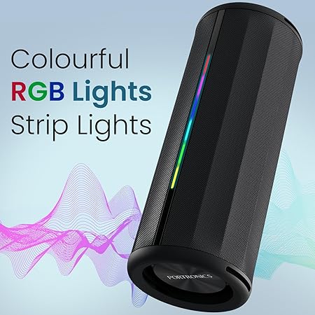 Portronics Nova 40W Portable Bluetooth Speaker with Dual Passive Radiator, Upto 5 Hours Playtime Bluetooth 5.3V, TWS Mode (Black)