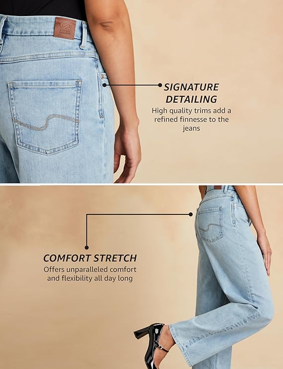 Symbol Premium Women's Straight fit Jeans (High Rise | Full Length)