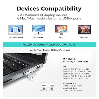 iClever Wireless Keyboard and Mouse GK08 - Rechargeable, Ergonomic, Quiet, Full Size Design with Number Pad, 2.4G Stable Connection Slim Mac Keyboard and Mouse for Windows, Mac OS Computer, Silver
