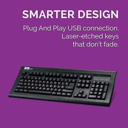 TVS ELECTRONICS Gold Prime Mechanical Wired Keyboard | Dustproof Key switches | Guaranteed 50 Million keystrokes | 1.5 Meter USB Cable, USB Gold Keyboard (Black)