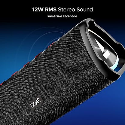 boAt Stone 750 Bluetooth Speaker with 12W Signature Sound, RGB LEDs, Up to 12 hrs Playback, TWS Mode, Bluetooth v5.3 (3 color options)